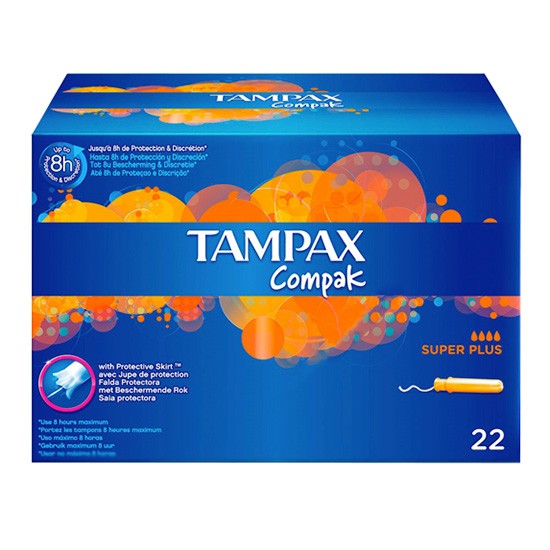Tampax compak tampones super plus 22und